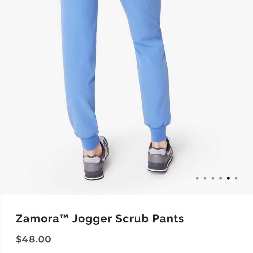 FIGS Zamora Jogger Scrub Pants size Large petite Ceil Blue